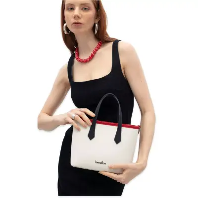 Benetton Bnt_1835 20X23X9 Kol Sı Beyaz Kadın Çanta 