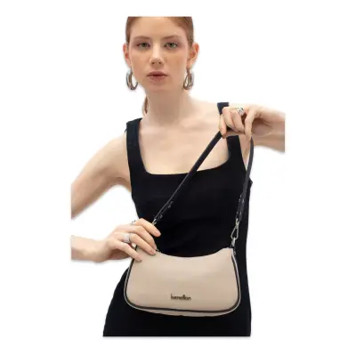 Benetton Bnt_1836 12X22X8 Çapraz Bej Kadın Çanta - benetton (1)