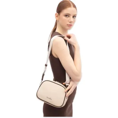 Benetton Bnt_1838 15X19X8 Çapraz Bej Kadın Çanta - benetton (1)