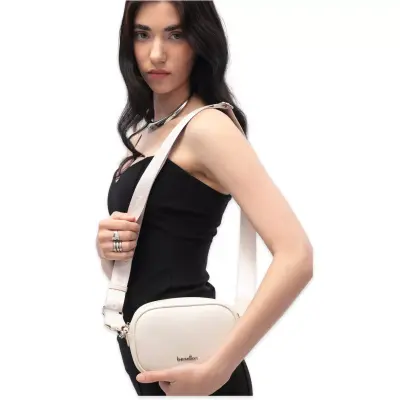 Benetton Bnt_1839 12X16X7 Çapraz Bej Kadın Çanta - 1