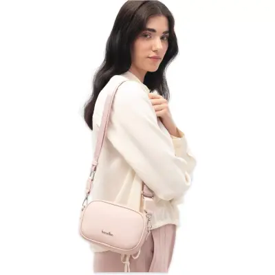 Benetton Bnt_1839 12X16X7 Çapraz Pembe Kadın Çanta 