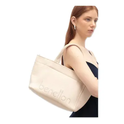 Benetton Bnt_1844 19X29X14 El Bej Kadın Çanta - 1