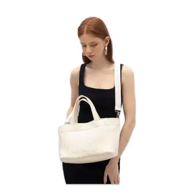 Benetton Bnt_1844 19X29X14 El Beyaz Kadın Çanta - 2