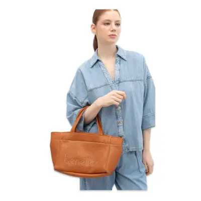 Benetton Bnt_1844 19X29X14 El Camel Kadın Çanta 