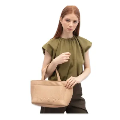 Benetton Bnt_1844 19X29X14 El Krem Kadın Çanta - 2