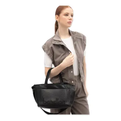 Benetton Bnt_1844 19X29X14 El Siyah Kadın Çanta - 2