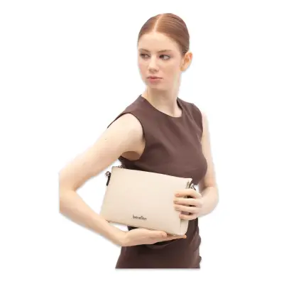 Benetton Bnt_1847 17X25X9 Çapraz Bej Kadın Çanta - 2