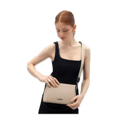Benetton Bnt_1847 17X25X9 Çapraz Bej Kadın Çanta - 2