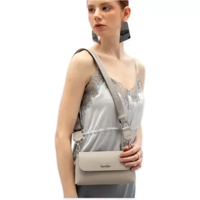 Benetton Bnt_1850 12X22X4 Çapraz Bej Kadın Çanta - 2