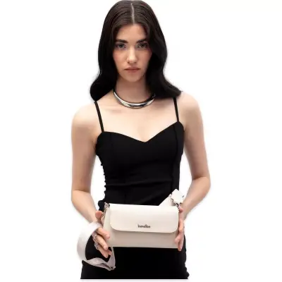 Benetton Bnt_1850 12X22X4 Çapraz Bej Kadın Çanta - 2