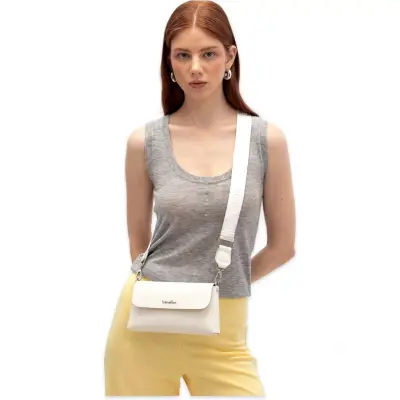 Benetton Bnt_1850 12X22X4 Çapraz Beyaz Kadın Çanta - 2