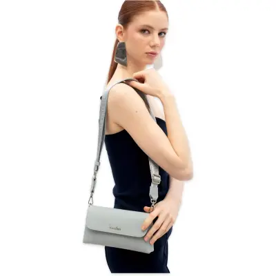 Benetton Bnt_1850 12X22X4 Çapraz Mavi Kadın Çanta - 2