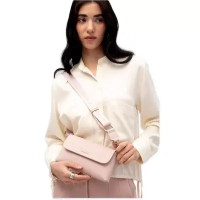 Benetton Bnt_1850 12X22X4 Çapraz Pembe Kadın Çanta 
