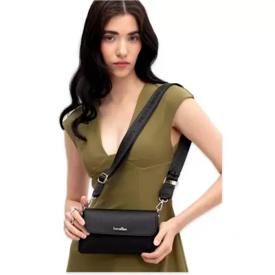 Benetton Bnt_1850 12X22X4 Çapraz Siyah Kadın Çanta - 1