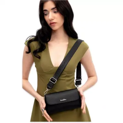 Benetton Bnt_1850 12X22X4 Çapraz Siyah Kadın Çanta - 2