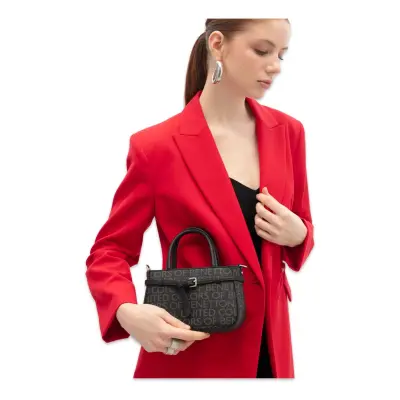Benetton Bnt_1858 15X20X8 El Siyah Kadın Çanta 
