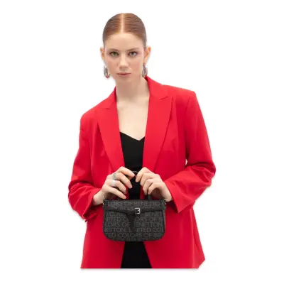 Benetton Bnt_1858 15X20X8 El Siyah Kadın Çanta - 2