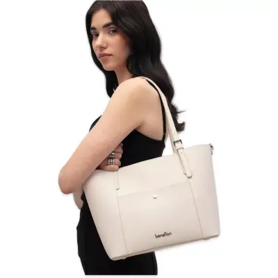 Benetton Bnt_1865 24X28X12 Kol Sı Bej Kadın Çanta 