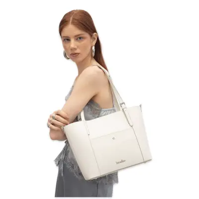 Benetton Bnt_1865 24X28X12 Kol Sı Beyaz Kadın Çanta 