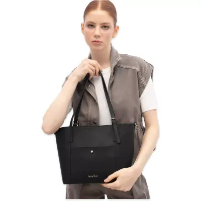 Benetton Bnt_1865 24X28X12 Kol Sı Siyah Kadın Çanta - benetton (1)