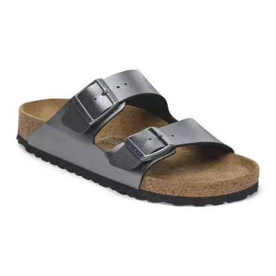 Birkenstock Arizona Bf Çift Toka Metalik Kadın Terlik - 1