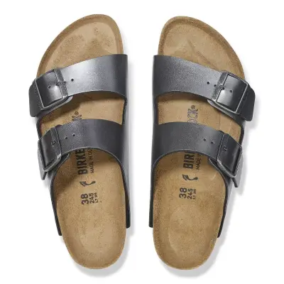 Birkenstock Arizona Bf Çift Toka Metalik Kadın Terlik - 3