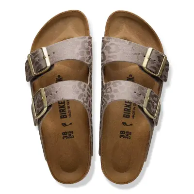 Birkenstock Arizona Bf Syn Leopard Gri Kadın Terlik - 3