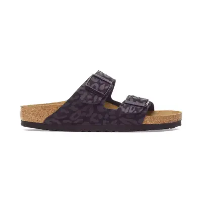 Birkenstock Arizona Bf Syn Leopard Siyah Kadın Terlik 
