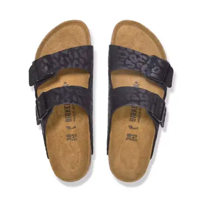 Birkenstock Arizona Bf Syn Leopard Siyah Kadın Terlik - 3
