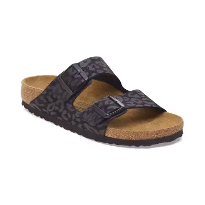 Birkenstock Arizona Bf Syn Leopard Siyah Kadın Terlik - 4