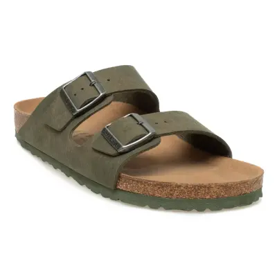 Birkenstock Arizona Bs Çift Bantli Vegan Haki Erkek Terlik 