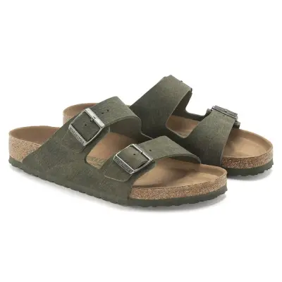 Birkenstock Arizona Bs Çift Bantli Vegan Haki Erkek Terlik - 4