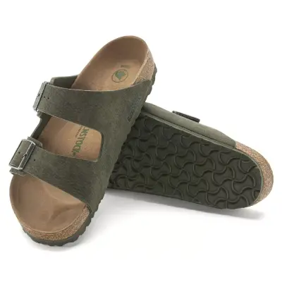 Birkenstock Arizona Bs Çift Bantli Vegan Haki Erkek Terlik - 5