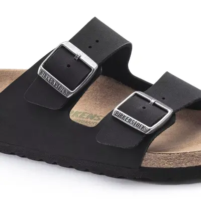 Birkenstock Arizona Bs Çift Bantli Vegan Siyah Erkek Terlik - 4