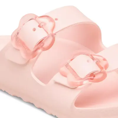 Birkenstock Arizona Kids Eva Flower Buckle Çift Bant Pembe Çocuk Terlik - 4