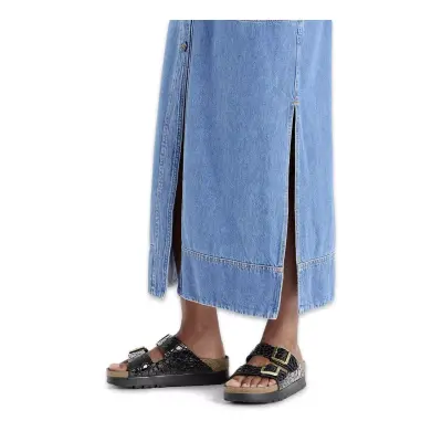 Birkenstock Arizona Platform Nl Shiny Croc Çift Bant Siyah Kadın Terlik - 4