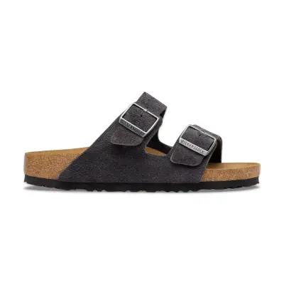 Birkenstock Arizona Vl Çift Toka Gri Kadın Terlik 