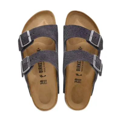 Birkenstock Arizona Vl Çift Toka Gri Kadın Terlik - 3