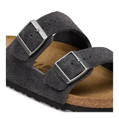 Birkenstock Arizona Vl Çift Toka Gri Unisex Terlik - 4