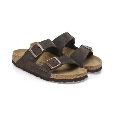 Birkenstock Arizona Vl Çift Toka Kahverengi Kadın Terlik - Birkenstock (1)