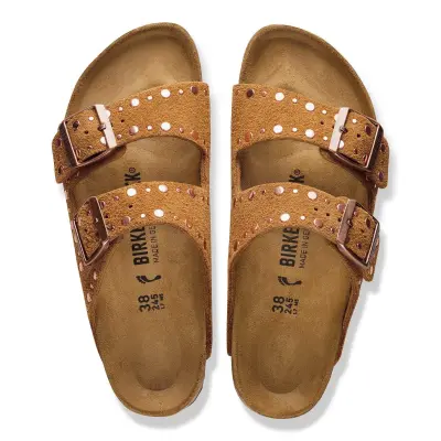 Birkenstock Arizona Vl Rivet Border Kahverengi Kadın Terlik - 3