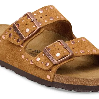 Birkenstock Arizona Vl Rivet Border Kahverengi Kadın Terlik - 4