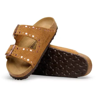 Birkenstock Arizona Vl Rivet Border Kahverengi Kadın Terlik - 5