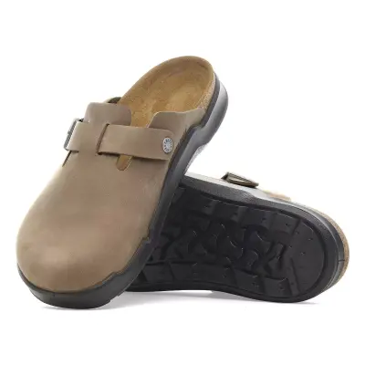 Birkenstock Boston Ct Leoi Önü Kapali Kahverengi Erkek Terlik - 5