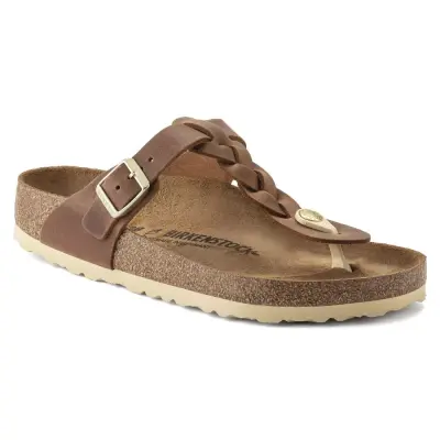 Birkenstock Gizeh Leoi Parmakarası Kahverengi Kadın Terlik 