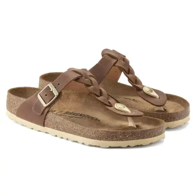 Birkenstock Gizeh Leoi Parmakarası Kahverengi Kadın Terlik - 4