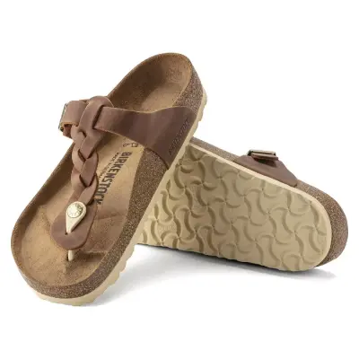 Birkenstock Gizeh Leoi Parmakarası Kahverengi Kadın Terlik - 5