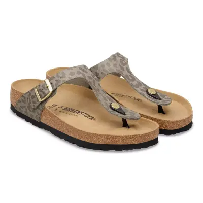 Birkenstock Gizeh Syn Leopard Parmak Arası Gri Kadın Terlik - Birkenstock (1)