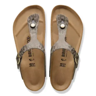 Birkenstock Gizeh Syn Leopard Parmak Arası Gri Kadın Terlik - 3