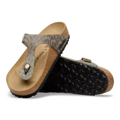 Birkenstock Gizeh Syn Leopard Parmak Arası Gri Kadın Terlik - 5